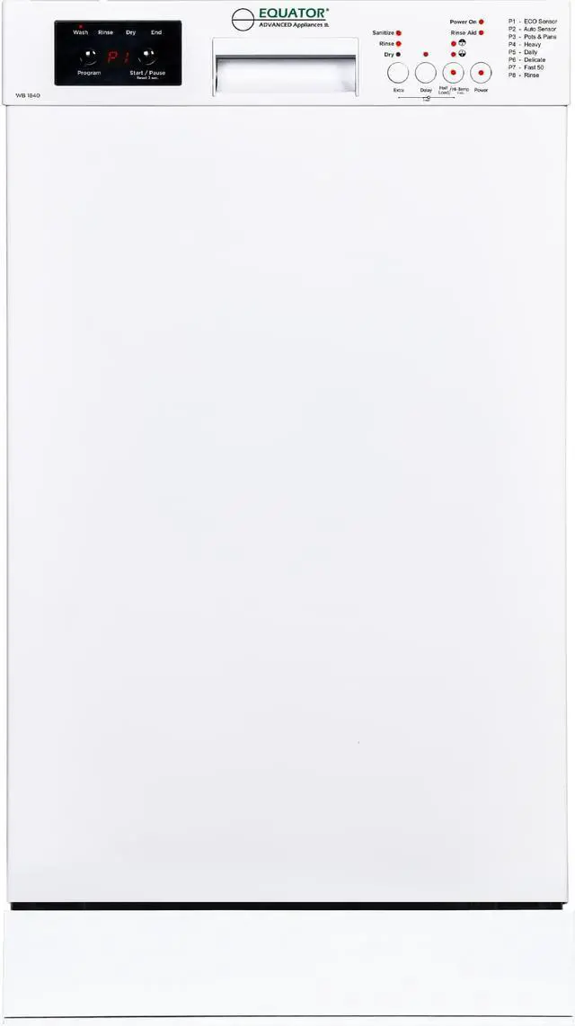 Main image of Equator 18" Built-In Dishwasher w/ Front Control 10 Place Setting Made in Europe, Energy Star