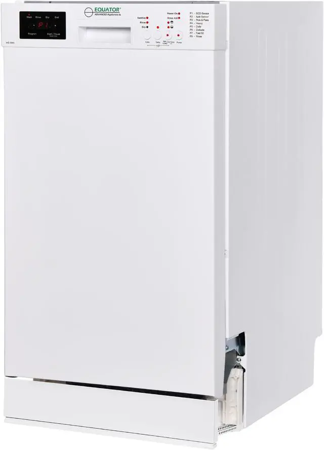 Alt view image 3 of 7 - Equator 18" Built-In Dishwasher w/ Front Control 10 Place Setting Made in Europe, Energy Star
