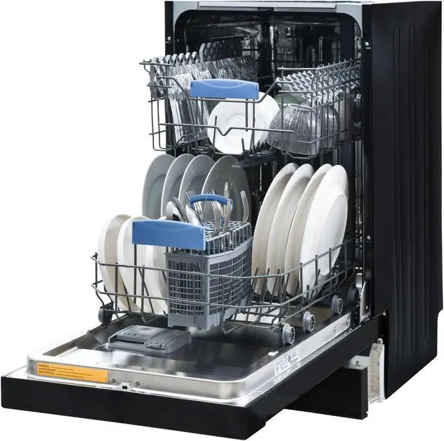 Alt view image 3 of 7 - Equator 18" Built-In Dishwasher w/ Front Control 10 Place Settings, Energy Star, Made in Europe