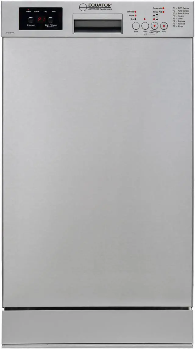 Main image of Equator 18" Built-In Dishwasher w/ Front Control 10 Place Settings, Energy Star, Made in Europe,