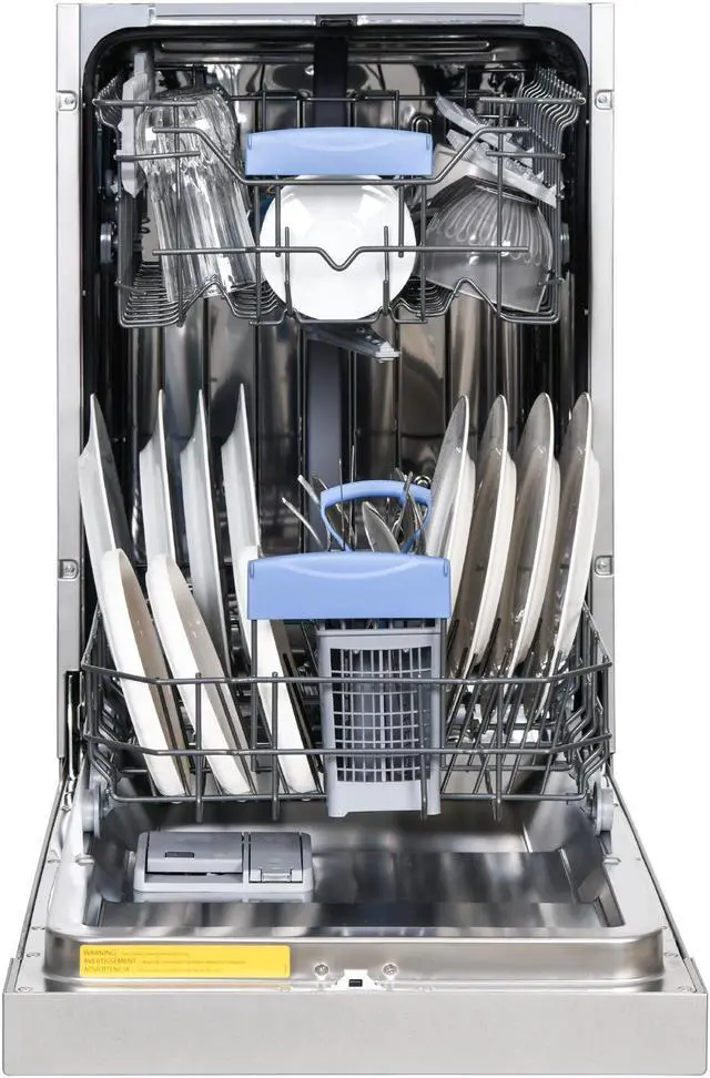 Alt view image 4 of 7 - Equator 18" Built-In Dishwasher w/ Front Control 10 Place Settings, Energy Star, Made in Europe,