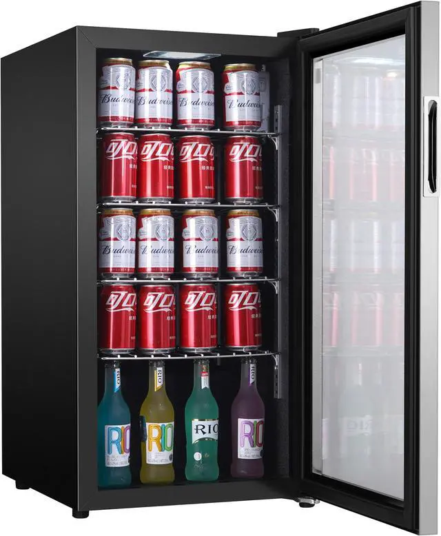 Alt view image 2 of 7 - Equator SLIM 18in Freestanding Beverage Refrigerator 3.2 cf 117 cans 110V in Stainless