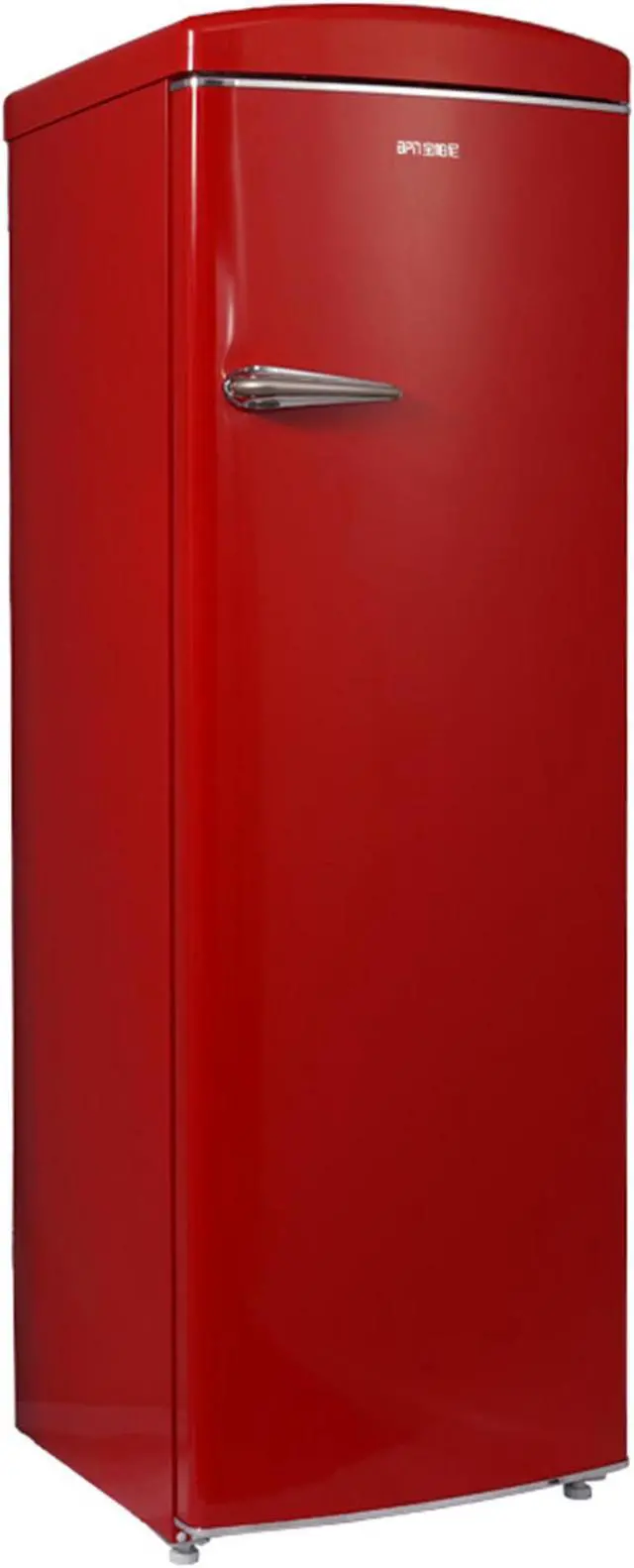 Alt view image 2 of 5 - 24 in. 11 cu. ft. Frost-free Classic Retro Single Door Refrigerator in red
