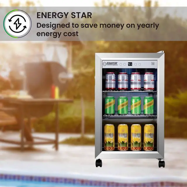Alt view image 6 of 7 - 2.3cf Built-in/Freestanding Outdoor/Indoor Refrigerator with 7 Color LED Lights