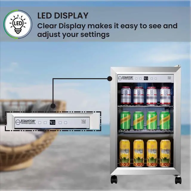 Alt view image 7 of 7 - 2.3cf Built-in/Freestanding Outdoor/Indoor Refrigerator with 7 Color LED Lights