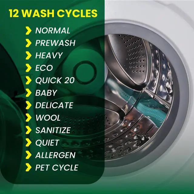 Alt view image 3 of 7 - Equator 110V 1.6 cf Washer w/ Pet Cycle & 120V 2.6 cf Vented Digital Sensor Dryer