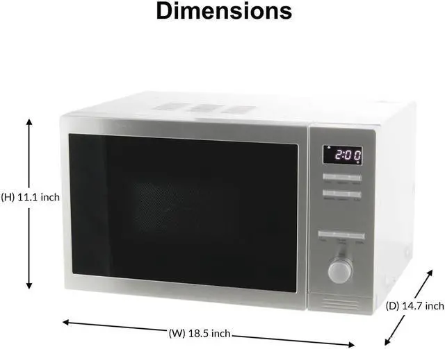 Alt view image 2 of 7 - Equator Hybrid Microwave+Oven 0.8 cu.ft. Free Standing/Built-in Stainless w/Trim