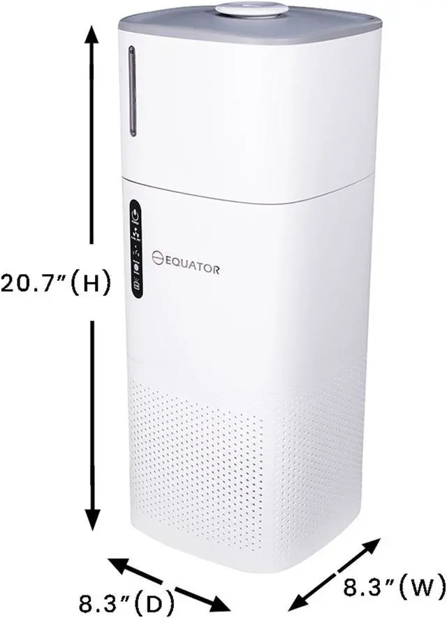 Alt view image 2 of 7 - Equator HEPA Air Purifer Sterilizer Ionizer Humidifier ION Smoke Remover PET Option 431sf 110V