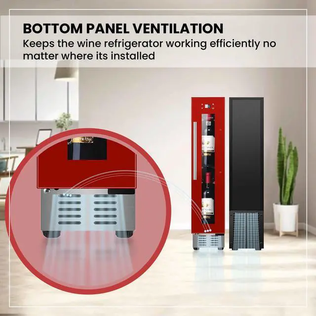 Alt view image 6 of 7 - Equator 9 Bottles Wine Refrigerator 1-Zone Freestanding/Builtin 7 Color LED 110V