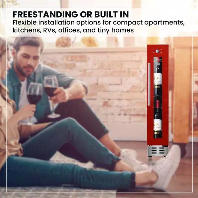 Alt view image 5 of 7 - Equator 9 Bottles Wine Refrigerator 1-Zone Freestanding/Builtin 7 Color LED 110V