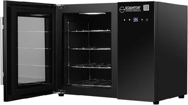 Alt view image 3 of 7 - Equator 12 Bottles Countertop Wine Refrigerator Black Touch control 110V
