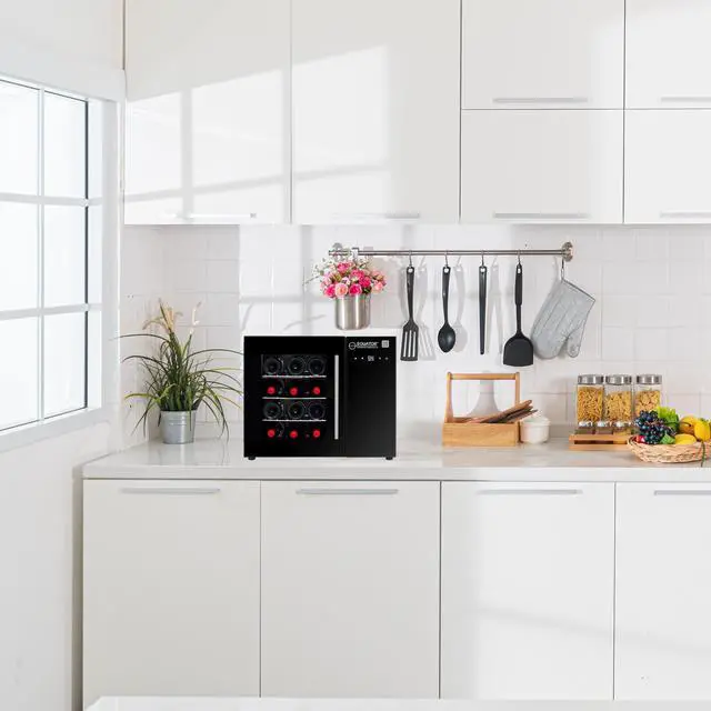 Alt view image 5 of 7 - Equator 12 Bottles Countertop Wine Refrigerator Black Touch control 110V