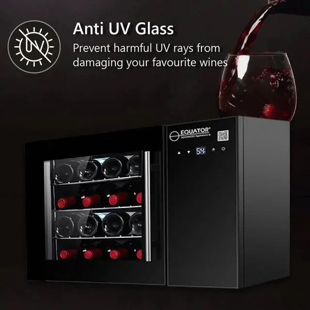 Alt view image 5 of 7 - Equator 16 Bottles Countertop Wine Refrigerator Black Touch control 110V