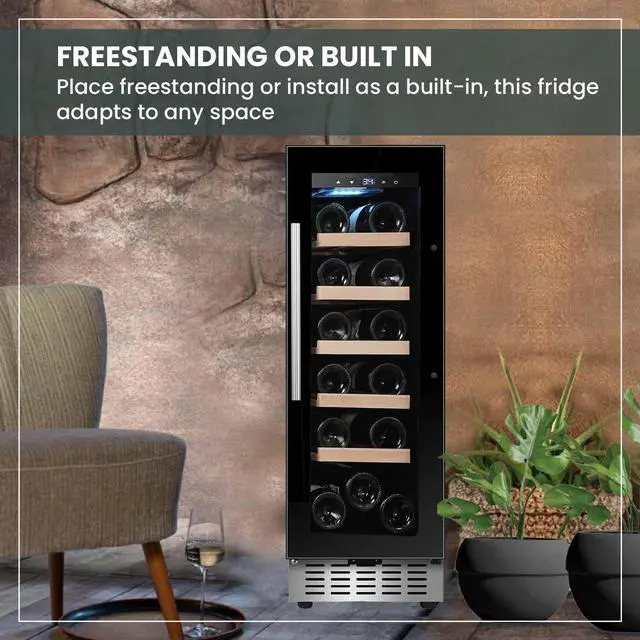 Alt view image 6 of 7 - Equator 18 Bottle Wine Refrigerator Black Freestanding/Builtin 7 Color LED 110V