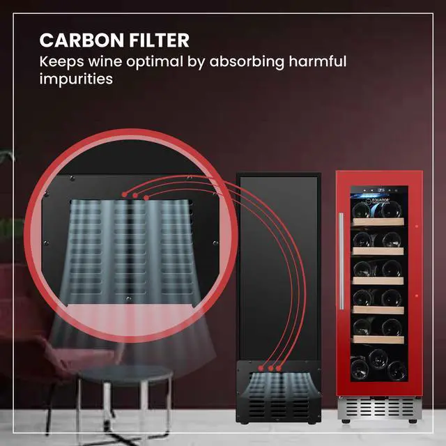 Alt view image 6 of 7 - Equator 18 Bottle Wine Refrigerator Black Freestanding/Builtin 7 Color LED 110V