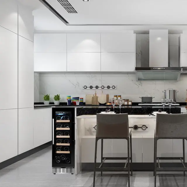 Alt view image 7 of 7 - Equator 18 Bottle Wine Refrigerator Black Freestanding/Builtin 7 Color LED 110V