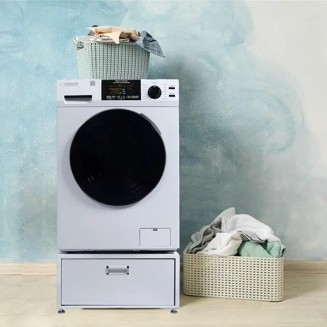 Alt view image 3 of 4 - Equator 1.6cf 110V Vented/Ventless Sani Combo Washer Dryer Pet Cycle + Pedestal