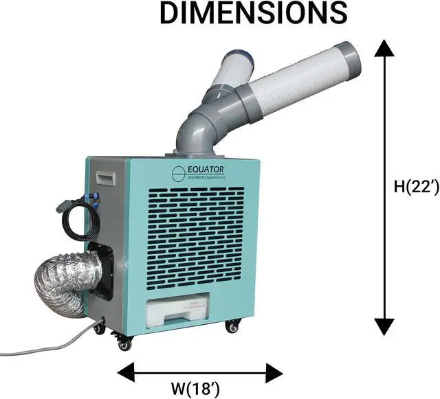 Alt view image 2 of 7 - Equator 10,000 BTU Outdoor-Indoor 3-in-1 AIR CONDITIONER+HEATER+FAN 110V