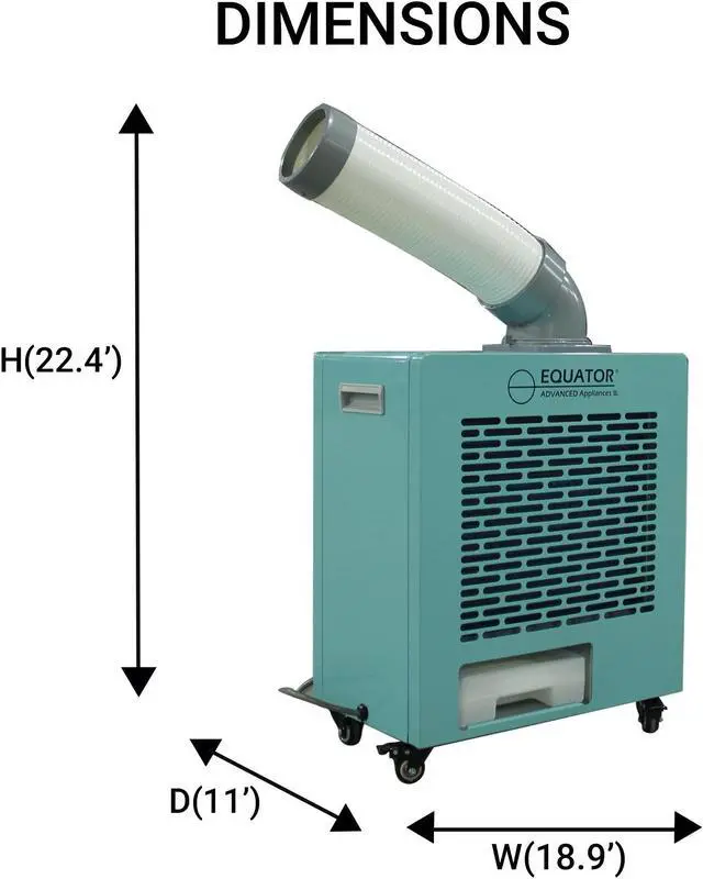 Alt view image 2 of 7 - Equator 3-in-1 AC Heat Air 9000BTU OUTDOOR AIR CONDITIONER IP24 Casters 110V