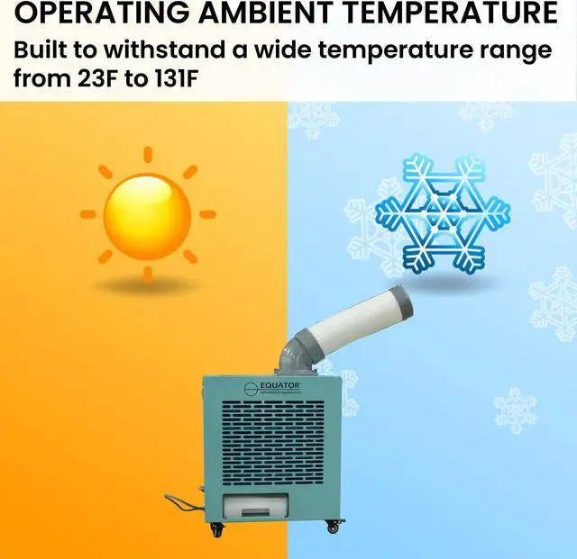 Alt view image 6 of 7 - Equator 3-in-1 AC Heat Air 9000BTU OUTDOOR AIR CONDITIONER IP24 Casters 110V