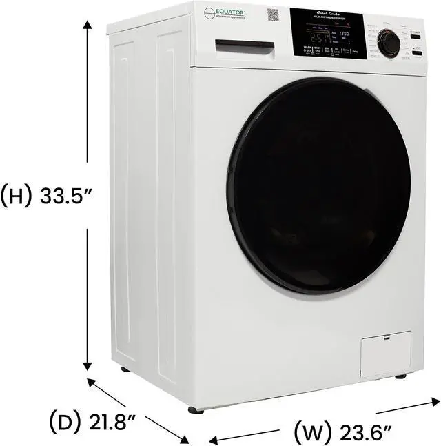 Alt view image 3 of 5 - Equator All-in-One Washer Dryer VENTED-DRY 30% FASTER than Condense 15lb 110V