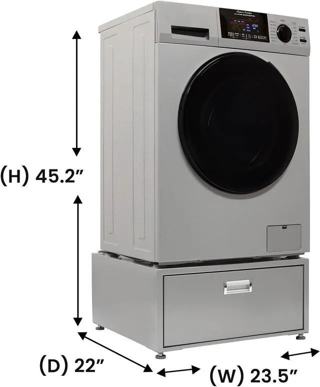 Alt view image 4 of 6 - Equator 1.6cf 110V Vented/Ventless Sani Combo Washer Dryer Pet Cycle + Pedestal