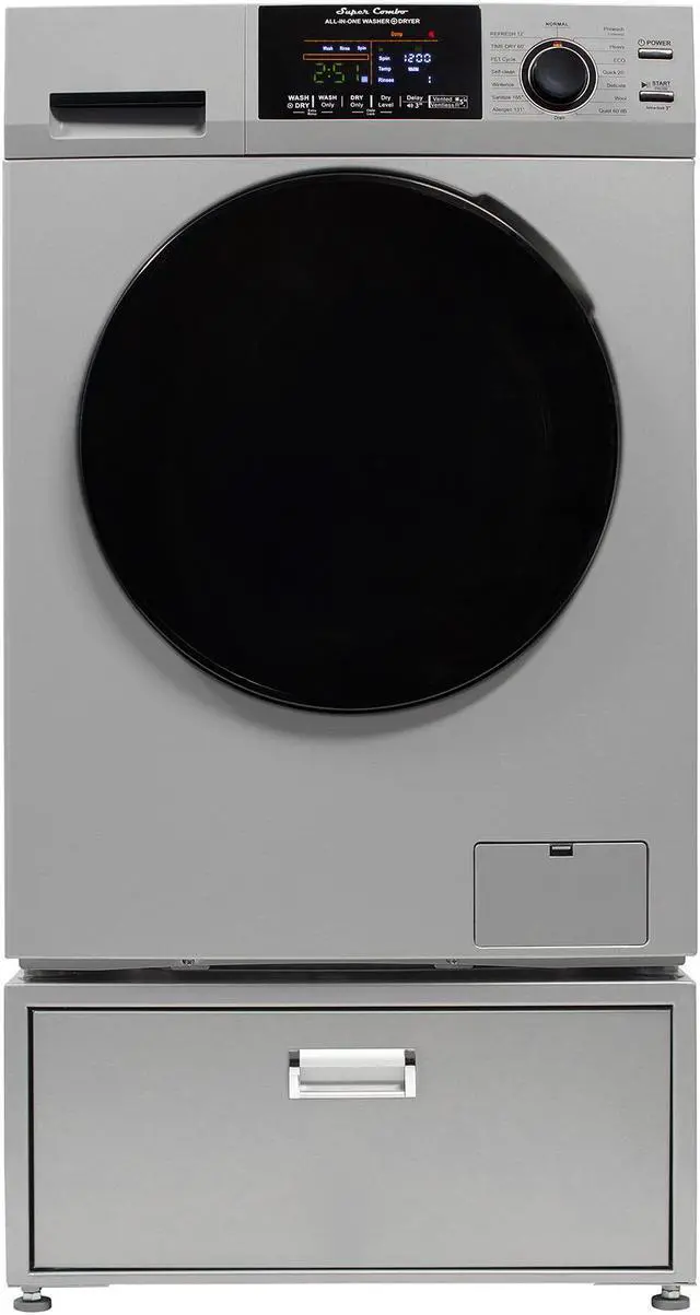 Main image of Equator 1.6cf 110V Vented/Ventless Sani Combo Washer Dryer Pet Cycle + Pedestal