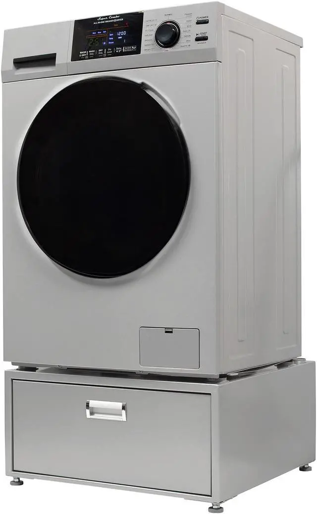 Alt view image 3 of 6 - Equator 1.6cf 110V Vented/Ventless Sani Combo Washer Dryer Pet Cycle + Pedestal