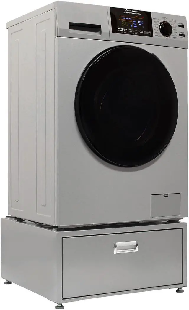 Alt view image 2 of 6 - Equator 1.6cf 110V Vented/Ventless Sani Combo Washer Dryer Pet Cycle + Pedestal