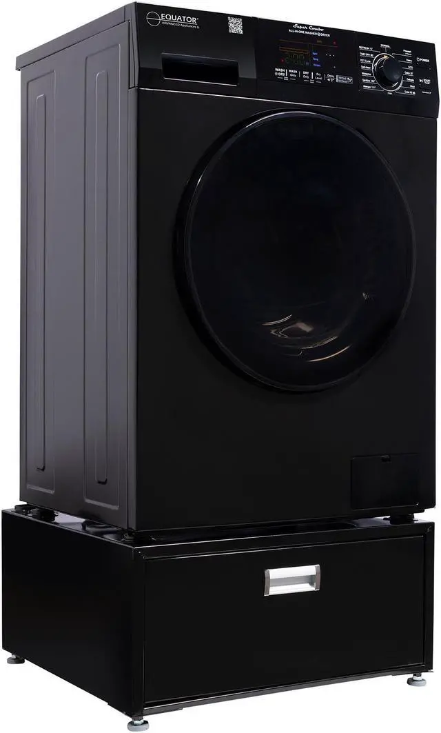 Alt view image 2 of 6 - Equator 1.6cf 110V Vented/Ventless Sani Combo Washer Dryer Pet Cycle + Pedestal