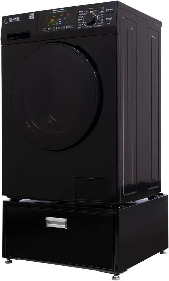 Alt view image 3 of 6 - Equator 1.6cf 110V Vented/Ventless Sani Combo Washer Dryer Pet Cycle + Pedestal