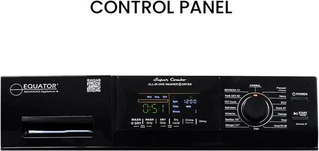 Alt view image 6 of 6 - Equator 1.6cf 110V condensing  Sani Combo Washer Dryer 0 Clearance with Pedestal