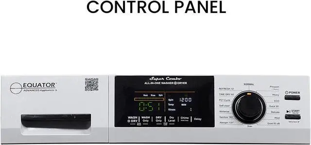 Alt view image 5 of 6 - Equator 1.6cf 110V condensing  Sani Combo Washer Dryer 0 Clearance with Pedestal