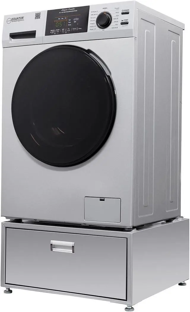 Alt view image 3 of 6 - Equator 1.6cf 110V condensing  Sani Combo Washer Dryer 0 Clearance with Pedestal