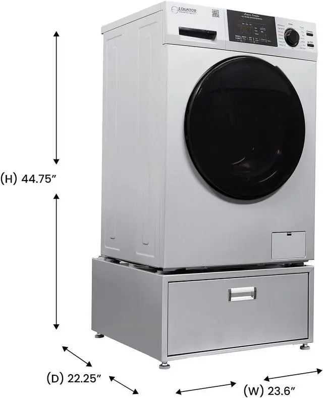 Alt view image 4 of 6 - Equator 1.6cf 110V condensing  Sani Combo Washer Dryer 0 Clearance with Pedestal
