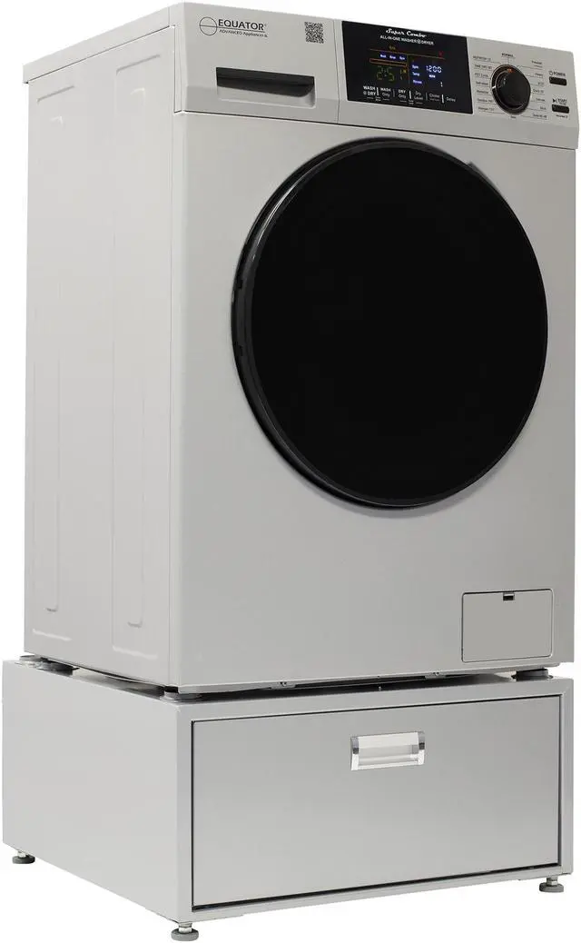 Alt view image 2 of 7 - Equator 1.6cf 110V Vented Sani Combo Washer Dryer Pet Cycle + Pedestal ADA