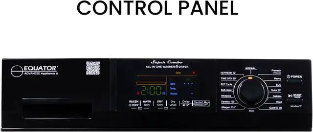 Alt view image 5 of 5 - Equator All-in-One Washer Dryer VENTLESS/VENTED PET 1.62cf/15lbs+Portability Kit