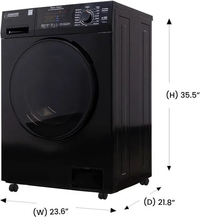 Alt view image 3 of 5 - Equator All-in-One Washer Dryer VENTLESS/VENTED PET 1.62cf/15lbs+Portability Kit