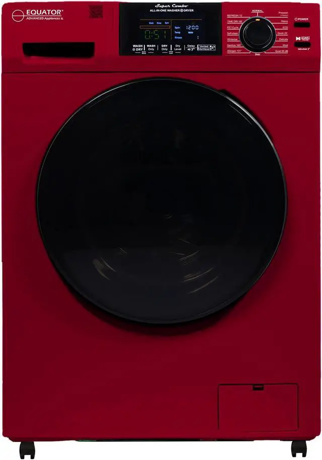 Main image of Equator All-in-One Washer Dryer VENTLESS/VENTED PET 1.62cf/15lbs+Portability Kit