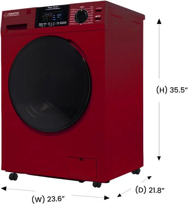Alt view image 4 of 7 - Equator All-in-One Washer Dryer VENTLESS/VENTED PET 1.62cf/15lbs+Portability Kit