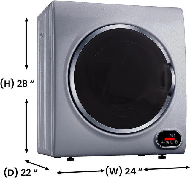 Alt view image 3 of 6 - Equator Compact Vented Sensor Dryer 3.5cf/13lbs 110V Bottom control DIGITAL