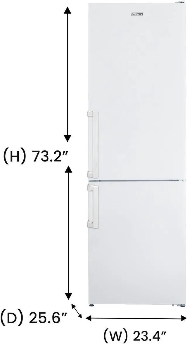 Alt view image 2 of 4 - Conserv 12cf No Frost Bottom Freezer Refrigerator Wine Rack GARAGE READY E-Star