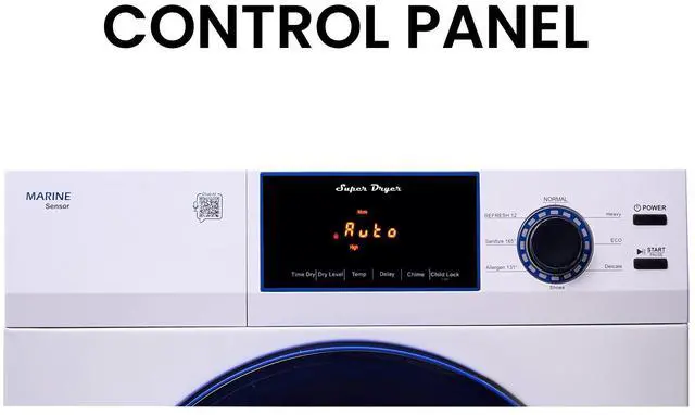 Alt view image 5 of 7 - Equator MARINE ANTI CORROSION Stackable Compact Washer 1.6cf+Sensor Dryer 3.1cf 110V