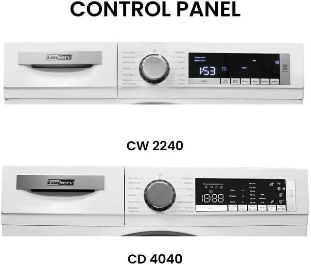 Alt view image 4 of 7 - Conserv LUXURY Washer 2.2cf 110V+Condensing Dryer 4cf 220V 2 Year Warranty Europe