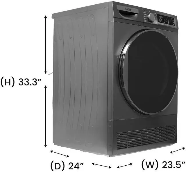 Alt view image 3 of 7 - Conserv LUXURY Washer 2.2cf 110V+Condensing Dryer 4cf 220V 2 Year Warranty Europe