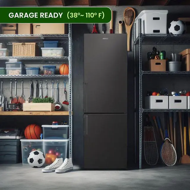 Alt view image 6 of 7 - Conserv 12cf No Frost Bottom Freezer Refrigerator Wine Rack GARAGE READY E-Star