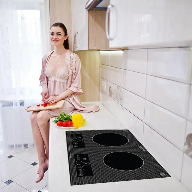Alt view image 3 of 7 - Equator 20" Built-In/Freestanding 2 Burner HORIZONTAL Induction Cooktop 110V