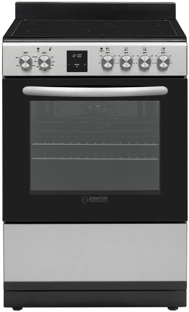 Main image of Equator 24" Electric Cooking Range 4 Ceramic Burner CONVECTION OVEN+AIR FRYER SS