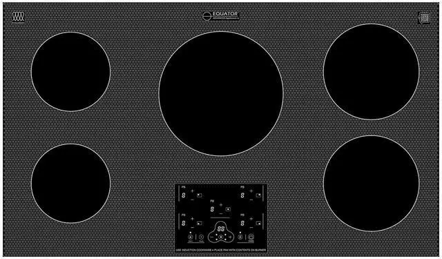 Main image of Equator 36" Built-In 5 Burner Induction Cooktop POWER BOOST Keep Warm 240V/9600W