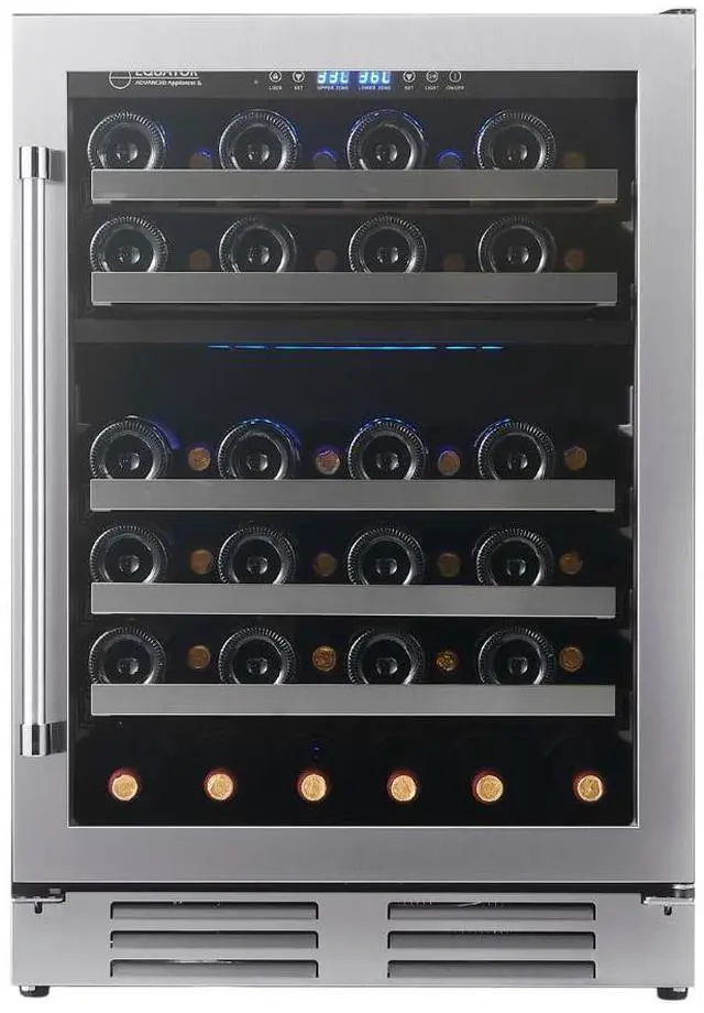 Main image of Equator Dual Zone 52-Bottle Free Standing/Built-in Wine Cooler in Stainless